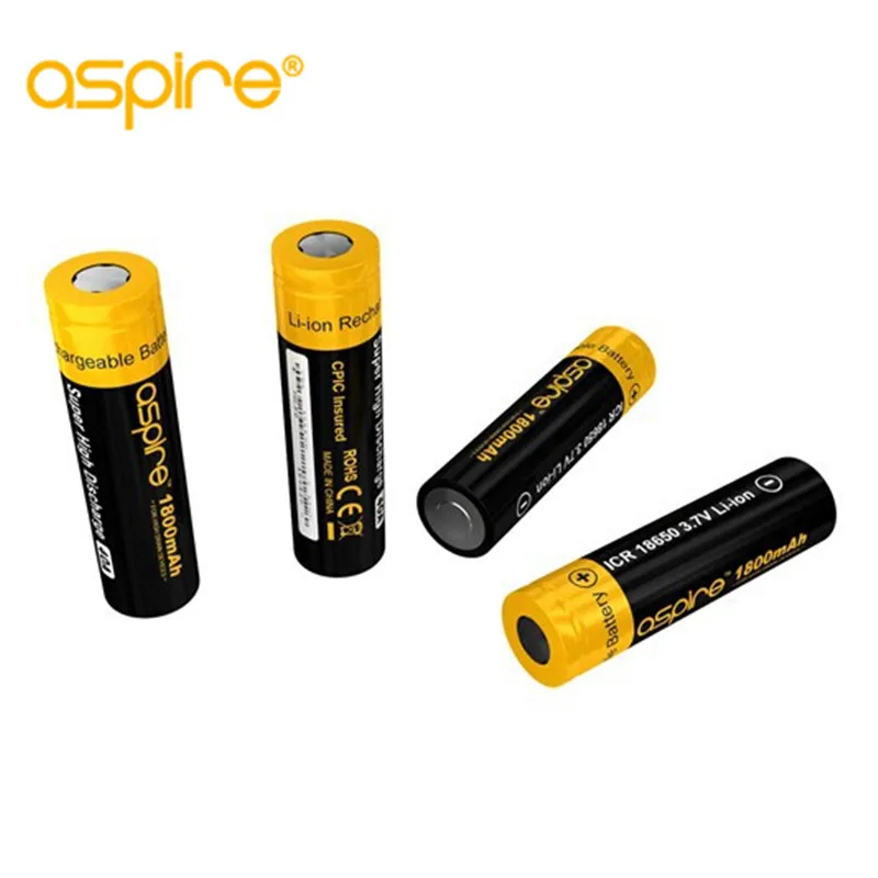 2 шт./лот оригинальный Aspire 18650 батарея ICR В 3 7 в литий ионный 1800 мАч/2600 мАч ёмкость