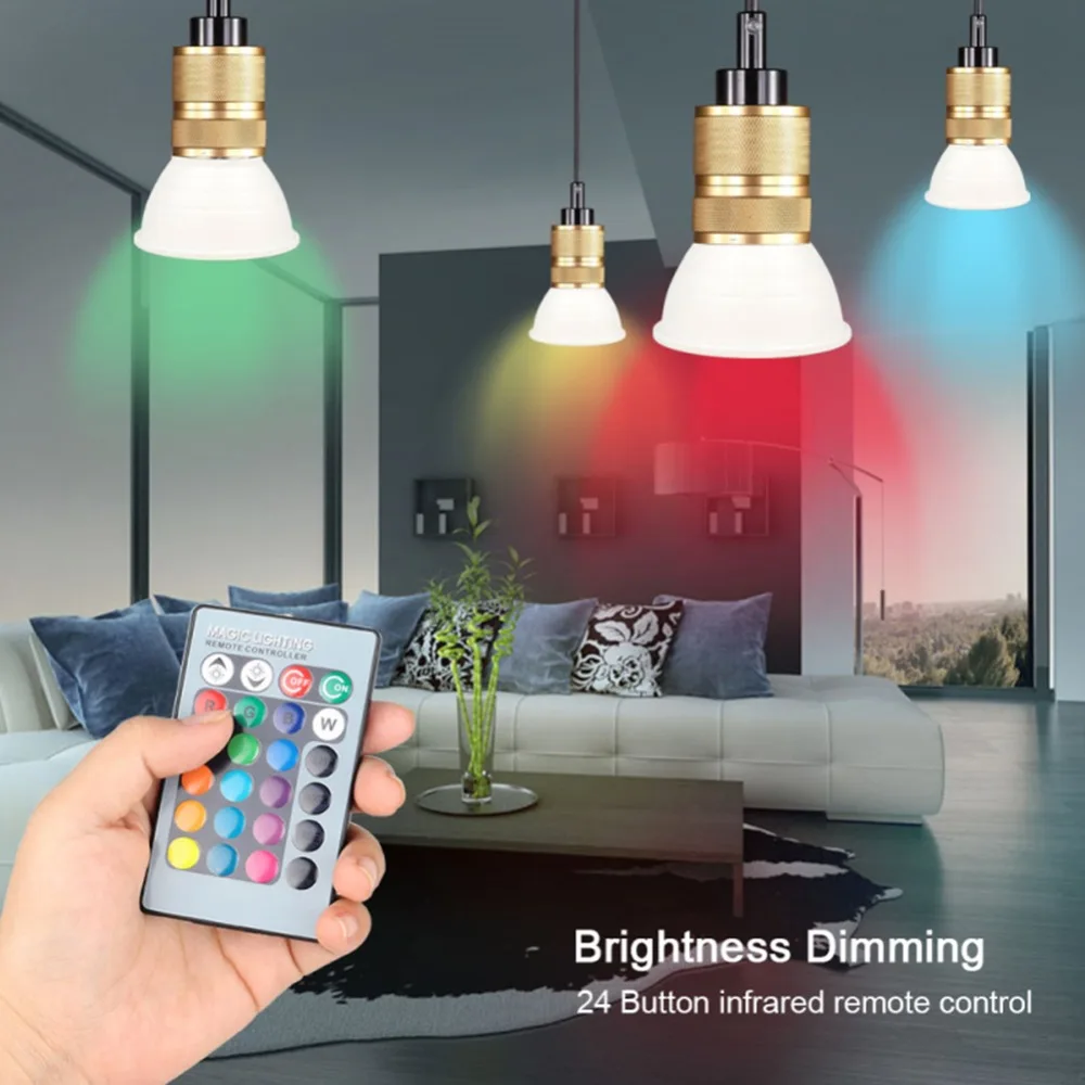 Лидер продаж 10 Вт 16 цветов волшебная лампа RGB 85 265 в 220 В 20000 часов светодиодный