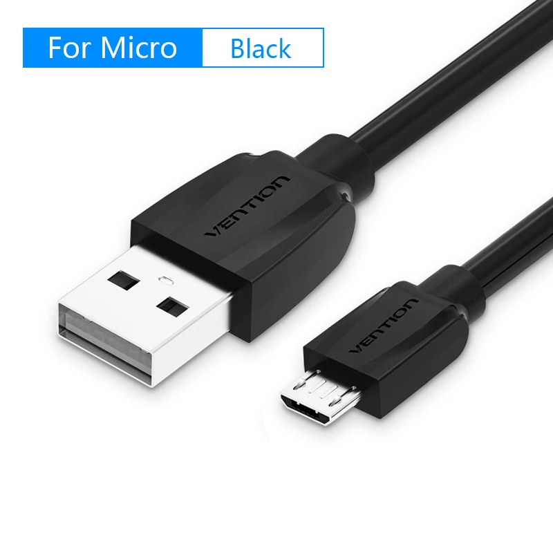 Vention Micro USB кабель для samsung usb кабель для зарядки супер скорость 1,5 м 1 м USB кабель для синхронизации данных для XIaomi huawei Android кабель - Цвет: Round for Micro