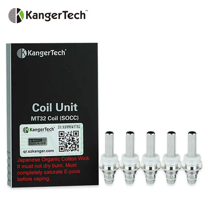 Оригинальный 5 шт. Kangertech SOCC катушка блок 1.5ohm/1.8ohm/2.2ohm/2.5ohm Форсунка Головка Катушки