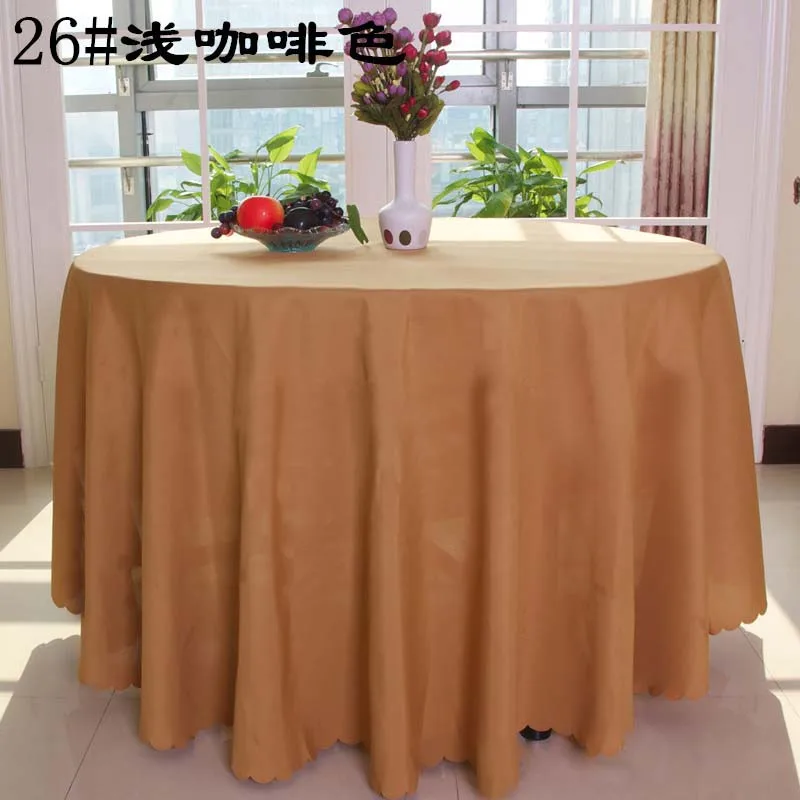 Free Shipping 10pcs Light Brown Polyester Decorative Table Covers For