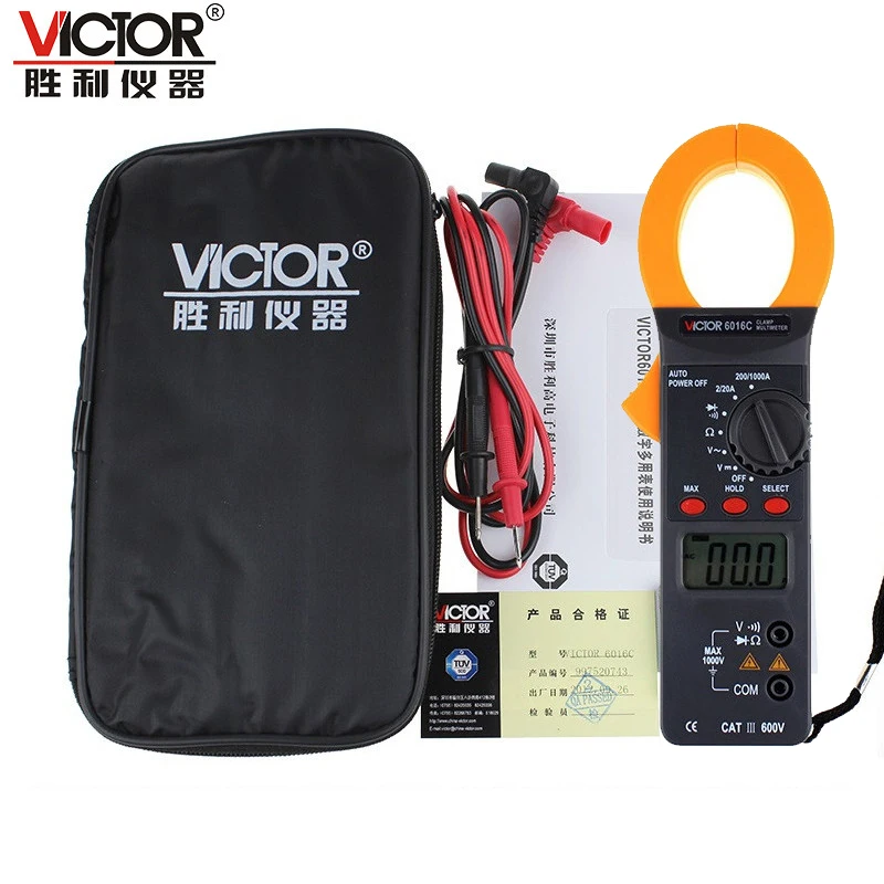 VICTOR VC6016C 3 1/2 AC мультиметр цифровой клещи Электрический метр|digital multimeter|ac multimeterclamp