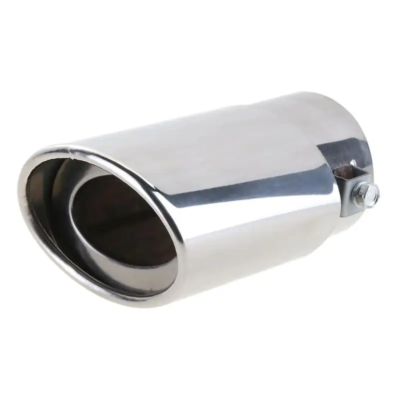 

New Stainless Steel Car Tail Rear Chrome Round Exhaust Pipe Tail Muffler Tip Car Rear Tail Throat Liner Accessories Car Styling