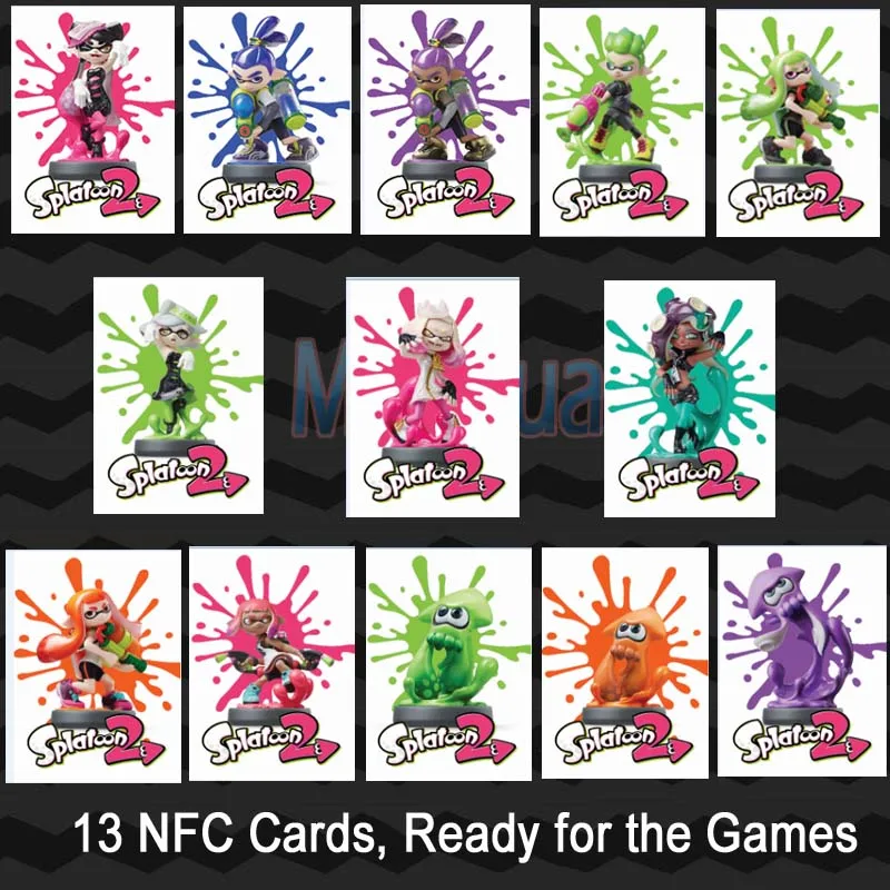 

Splatoon 2 Amiibo Card NFC Card Inkling Girl Inkling Squid whole set-16pcs/lot