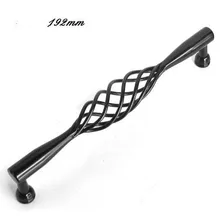 192mm Creative birdcage furniture handle black drawer kitchen cabinet dresser cupboard wardrobe door pulls handle large