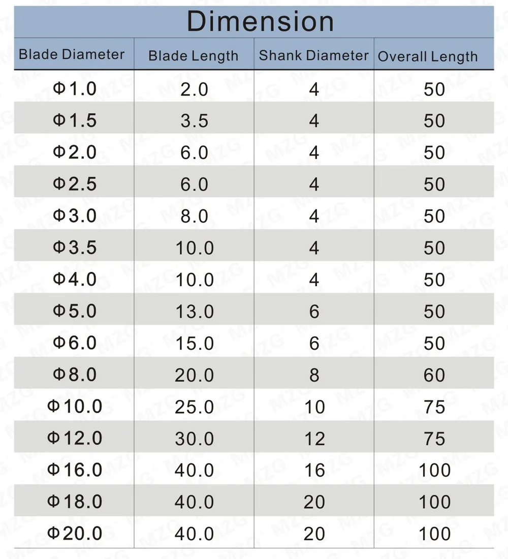 MZG удлинить концом 100L резки HRC65 4flute 6 мм 8 мм 12 мм карбида фрезерные Вольфрам Сталь фреза