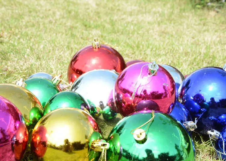 ANGRLY 6 шт. 7 см Рождественский цветной декор шар Рождественский декоративный шар металлический шар Свадебные украшения Рождественские подарки