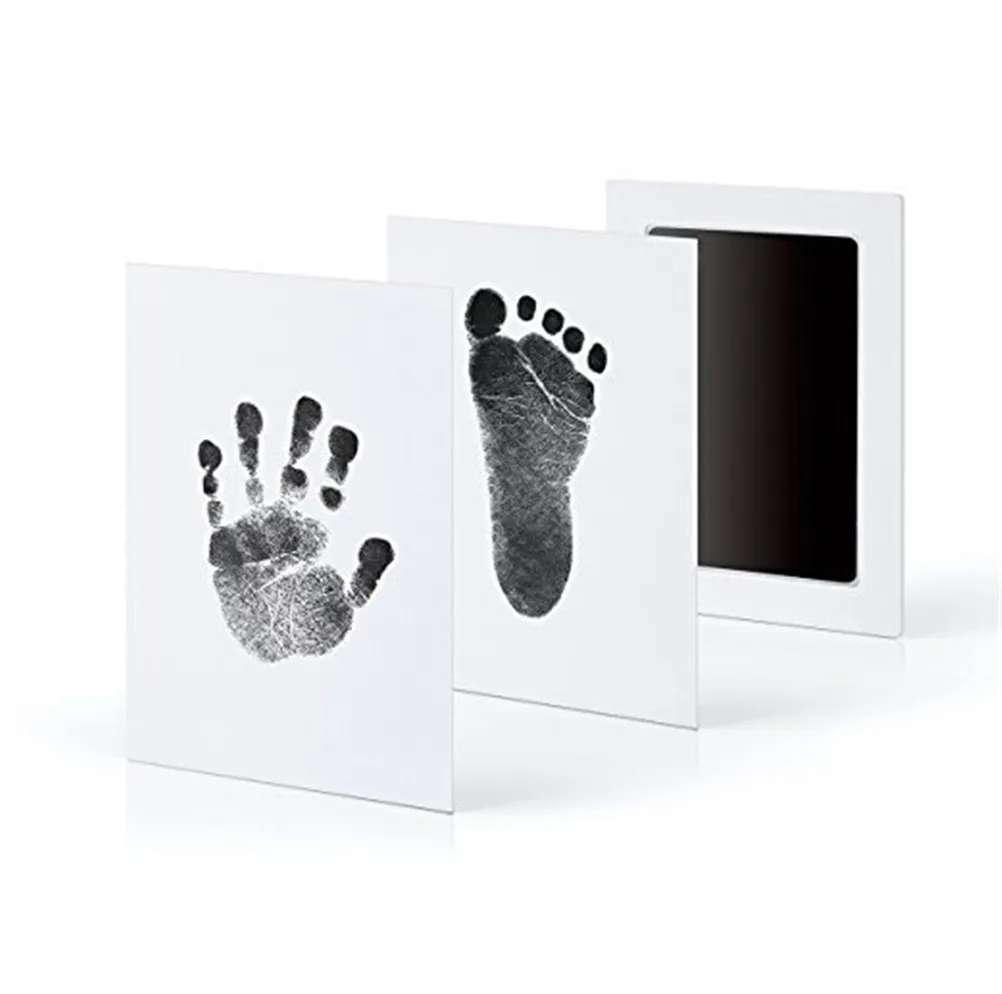 Baby Newborn Handprint Footprint Photo Frame Kit Non-Toxic Clean Touch Ink Pad 