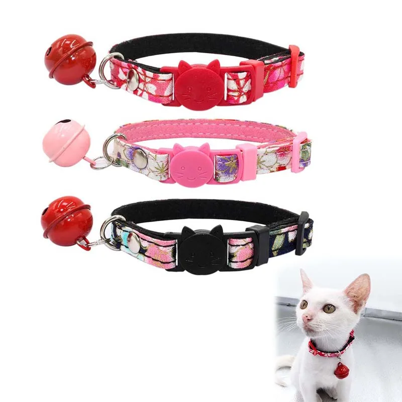 

2018 S/M/L Cat Kitten Bell Collar Neck Strap Soft Comfortable Safe Buckle Durable Pet Supplies DC112