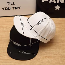 Модные буква, стрелка принт черный Для мужчин хип-хоп кепки, кепки, головной убор в хип-хоп стиле, регулируемая Снэпбэк Шапки для обувь для мужчин и женщин BKX502