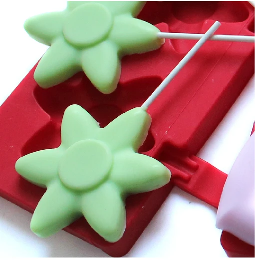 High quality Flowers chocolate mold large lollipop candy mold chocolate