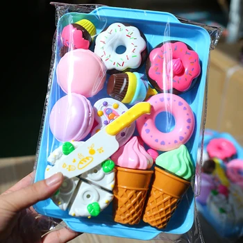 

12pcs/Bag Kitchen Toys For Girls DIY Cake Food Toys for Children Pretend Play Cutting Dessert Birthday Educational Game Toys