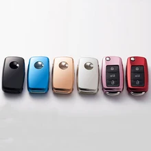 1 шт., Новое поступление, подарок при покупке ТПУ мягкий чехол ярких покрытие чехол для ключей для Vw Jetta Golf Passat Beetle Polo Bora 2/3 кнопочный Выкидной ключ аксессуары