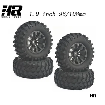 

4pcs RC car 1:10 4WD 1.9 Inch 96/108mm 1/10 Scale Tires with Wheel Rim for D90 F350 SCX10l clamps RC Rock Crawler