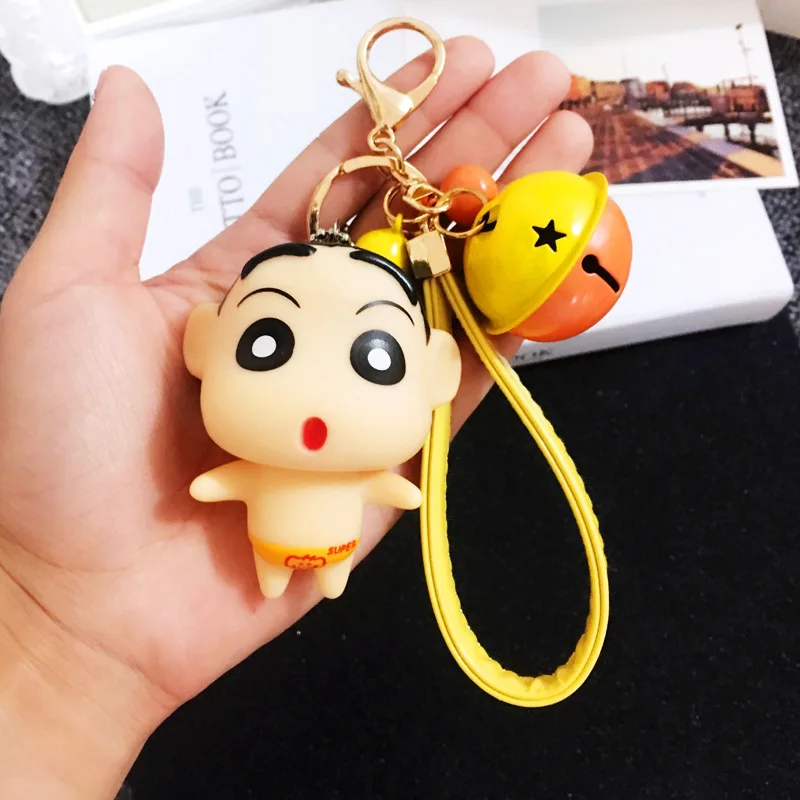 

2019 Cute Japanese Cartoon Crayon Small New Doll Key Chain, Suitable For Women's Bags, Backpacks, Amulets, Car Accessories