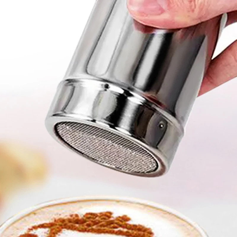 

Stainless Steel Chocolate Shaker Cocoa Coffee Cinnamon Powder Duster Tank