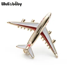Alloy Airplane Brooch Pins Enamel Red Blue Plane Luxury Brand Brooches For Women Men Costumes Aircraft Brooch