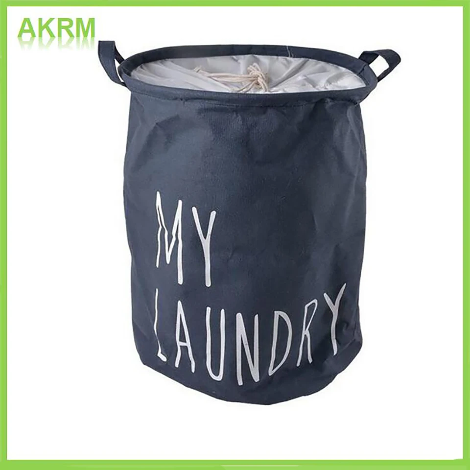 New MY LUNDRY Four Color Cotton Linen Laundry Baskets Storage Barrels Waterproof Binding Dirty