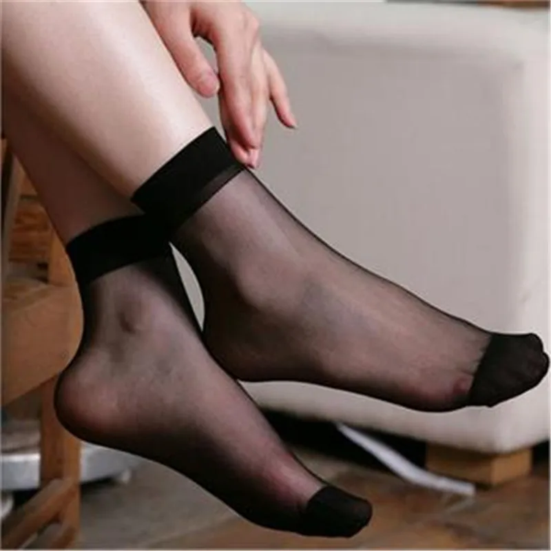 10 пар/компл. женские Для женщин девочек Повседневное эластичные короткие ботильоны прозрачные шелковые короткие носки Костюмы и аксессуары