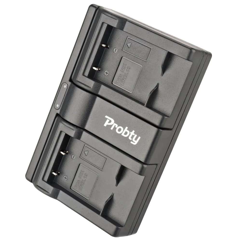 2 шт. probty EN-EL19 en el19 Батареи для камеры+ USB двойной Зарядное устройство для Nikon Coolpix S32 S33 S100 S2500 s2750 S3100 s3200 S3300 s3400