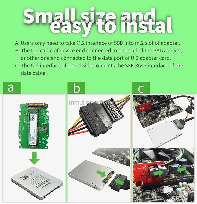 IOCREST U.2 SFF-8639 M.2 NVMe PCI-e I/F SSD адаптер HDD pcie конвертер адаптер с корпусом для рабочего стола(ssd в комплект не входит