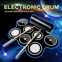 USB MIDI port Portable electronic drum set multi tones easy to use