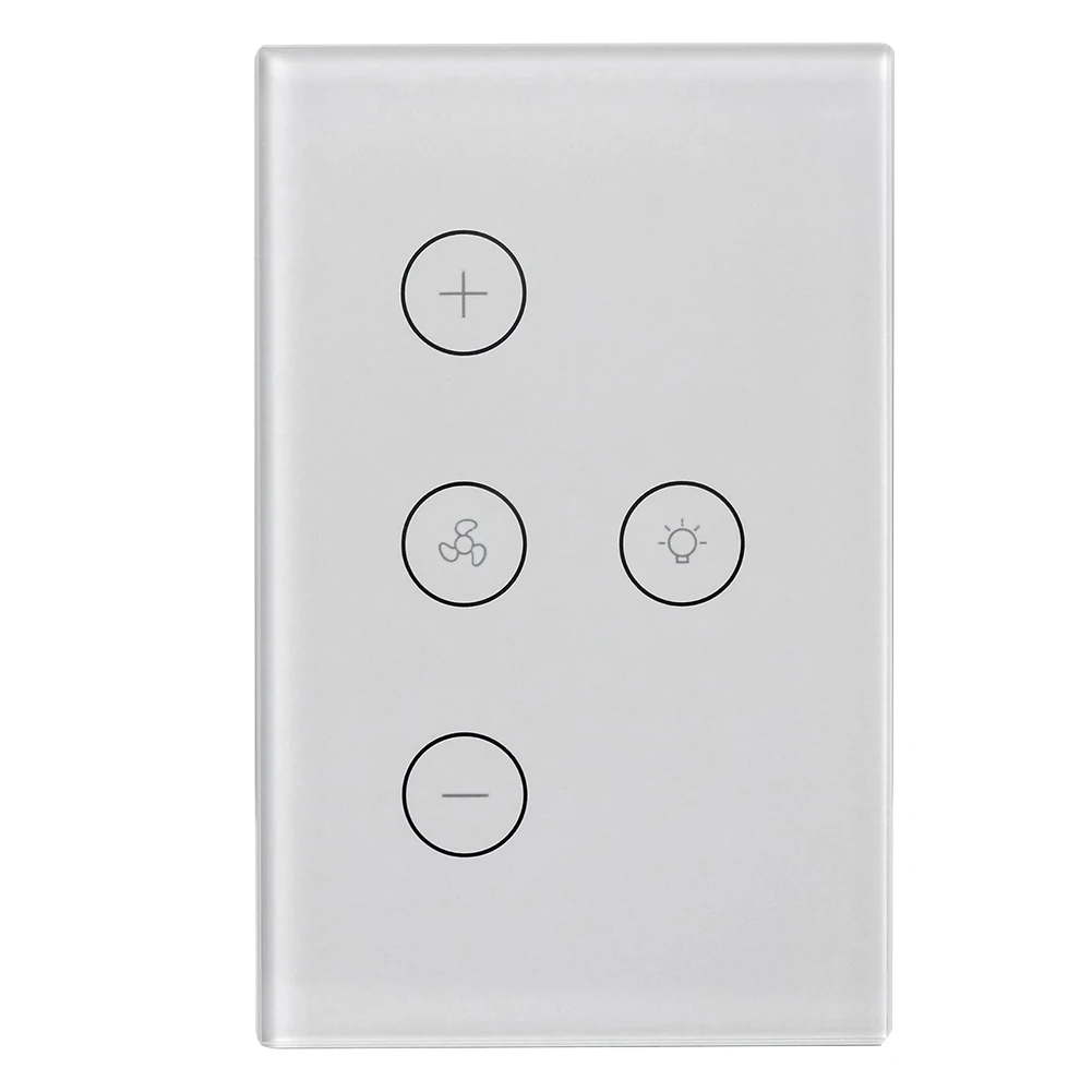 

Ceiling Fan US Plug Multifunction Voice Control Light Switch APP Remote Wall Mount WIFI Smart Timer Durable Panel Home Portable