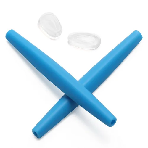 Sky Blue Mryok резиновый комплект сменные носки с ушками и прозрачные носовые накладки для солнцезащитных очков 2012 - Цвет: Sky Blue