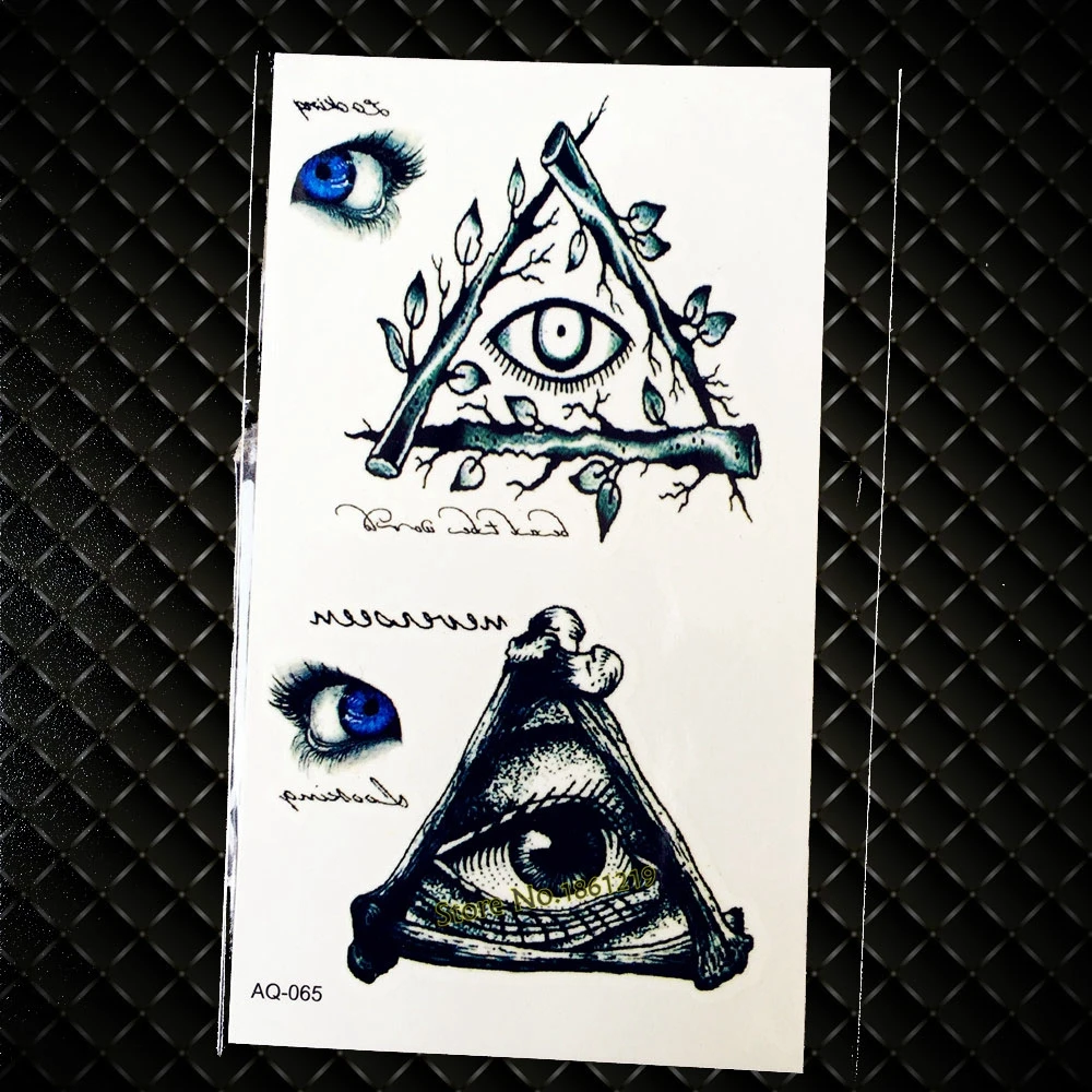 

Mysterious Triangle Eye Of God Tattoos Summer Style Waterproof Fake Tatoo Paste For Men Women Temporary Tattoo Stickers GAQ-065