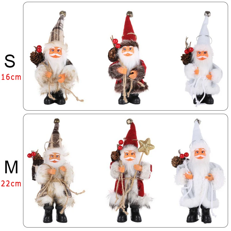 22 см и 16 см Санта Клаус белый и миг и Красный рождественские подарки для детей счастливые подарки