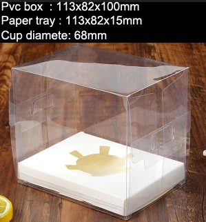 Прозрачная ПВХ коробка для кексов Кондитерская капкейков макарон коробки для печенья, кондитерских изделий запеканка, Маффин кекс окно коробки для упаковки 50 шт./лот - Цвет: 11.3x82x10cm