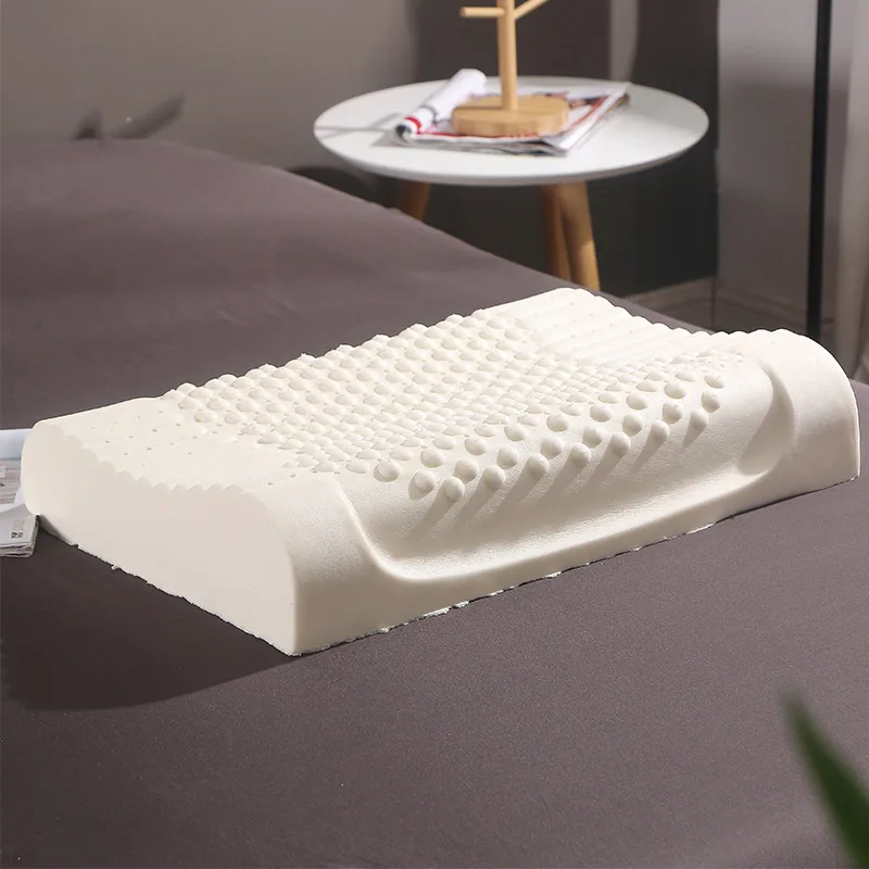 Thailand Import Natural Latex Cervical Vertebrae Health Care Orthopedic Massage Natural Latex Pillow Slow Rebound