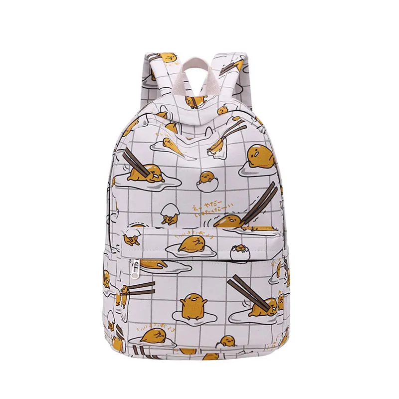 Hottest Lazy Egg Printed Kids Backpacks Cartoon Yellow Gudetama Lazy