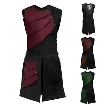 

2018 New Arrival Halloween Costume Middle Ages Vest Vintga Costume Renaissance Uniform Oktoberfest Costume