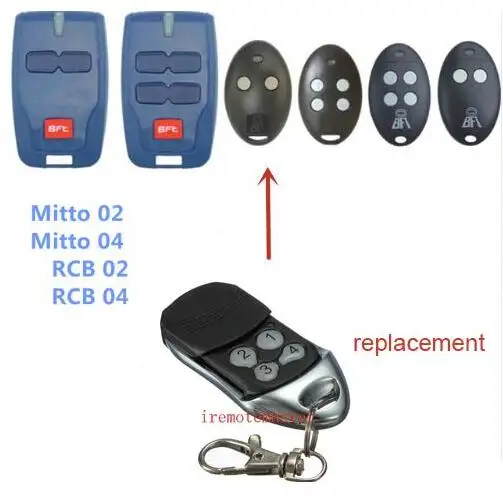 

5pcs BFT Mitto 2 4, RCB02 RCB04 Replacement garage door remote control rolling code
