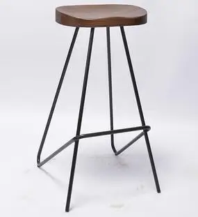 Contracted solid wood stool industrial wind restoring ancient ways is the bar stool steel bar chair Contracted solid wood stool industrial wind restoring ancient ways is the bar stool steel bar chair