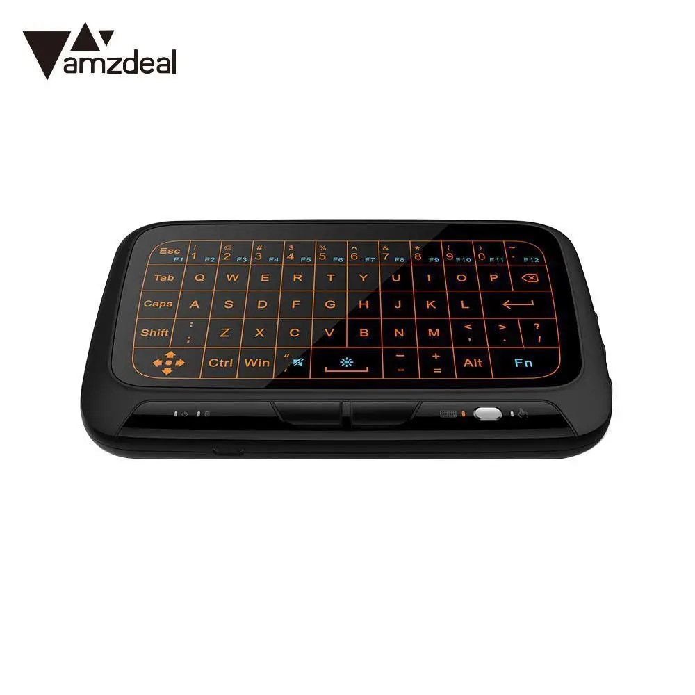

AMZDEAL H18 Full Touchpad 2.4GHz Touchpad Mouse Keyboard Mini Multi-Point Touch Backlight Keyboard Large Touch Pad for Windows