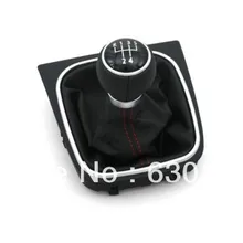 Ручной Шестерни рукоятка рычага переключения передач& ботинки красной строчкой для VW Volkswagen Golf Jetta MK5/для VW Volkswagen EOS