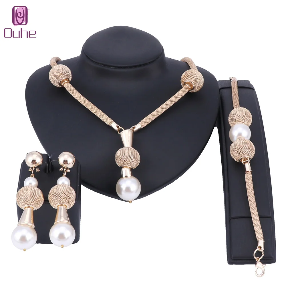 Earrings Necklace Bracelet Sets Jewelry Set Dubai Pearl Jewelry Set