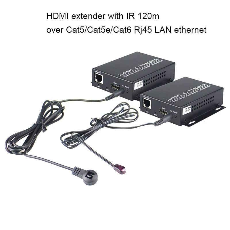 Hdmi extender with IR 120m over Cat5/Cat5e/Cat6 Rj45 LAN
