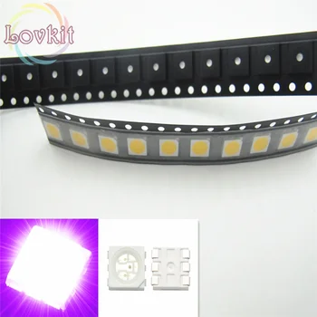 

High Quality 500pcs PLCC-6 5050 SMD Purple/UV led Super Bright Light Diode 400-410mcd For Bike DIY SMD/SMT Chip lamp beads