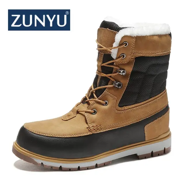 US $26.99 ZUNYU Winter With Fur Snow Boots For Men Sneakers Male Shoes Adult Casual Quality Waterproof Ankle 