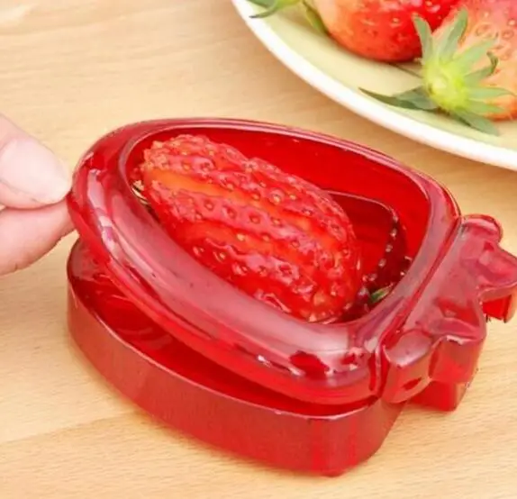 Party Favors Hot Sell Strawberry Slicer Fruit Carving Knife Cutter With 7 Stainless Steel Sharp Blade Kitchen Gadgets | Дом и сад