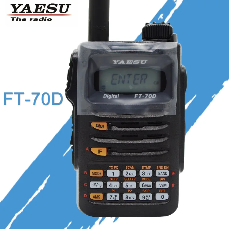 Для оригинального Yaesu FT-70D Walkie Talkie C4FM/FM двухдиапазонный цифровой портативный двухсторонний радиоприемопередатчик