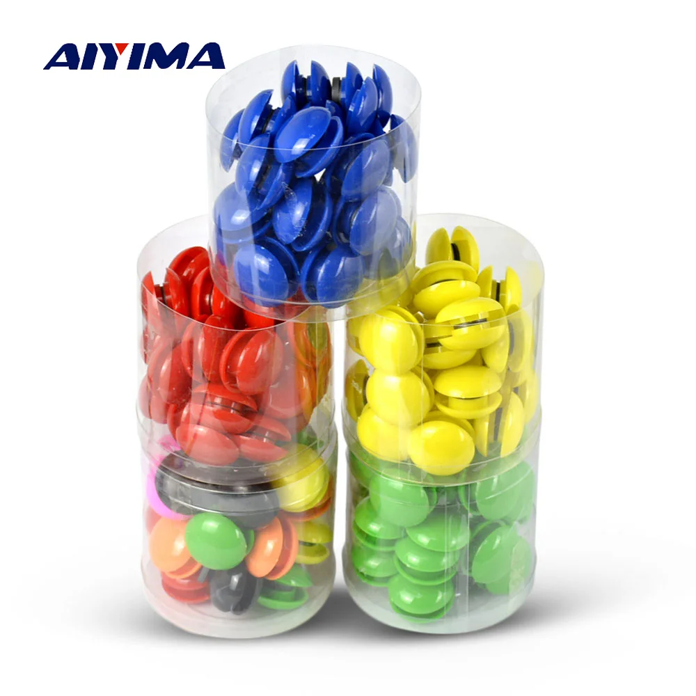 

AIYIMA 50Pcs/Lot 30MM Candy Color Round Magnet Fridge Magnets Messages Blackboard Stickers Decorative Refrigerator Button Shape