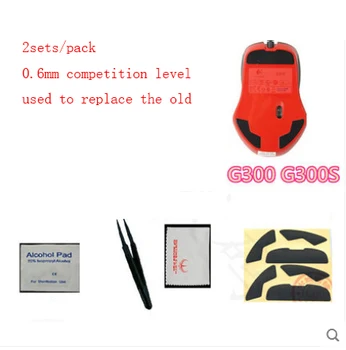 

2sets/pack 0.6mm competition level mouseskate for Logitech G300 G300S teflon professiona mouse feet mouse pad free shipping