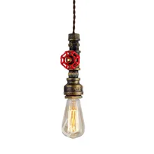 Judy Lighting – Water pipe pendant light vintage retro edison light E27 110-240v for bar pub gift pack