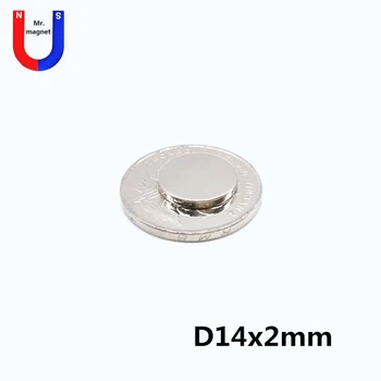 

500pcs 14 * 2 neodymium magnet 14x2 magnet permanent NdFeB 14*2 rare earth magnetic material small disc round strong magnet