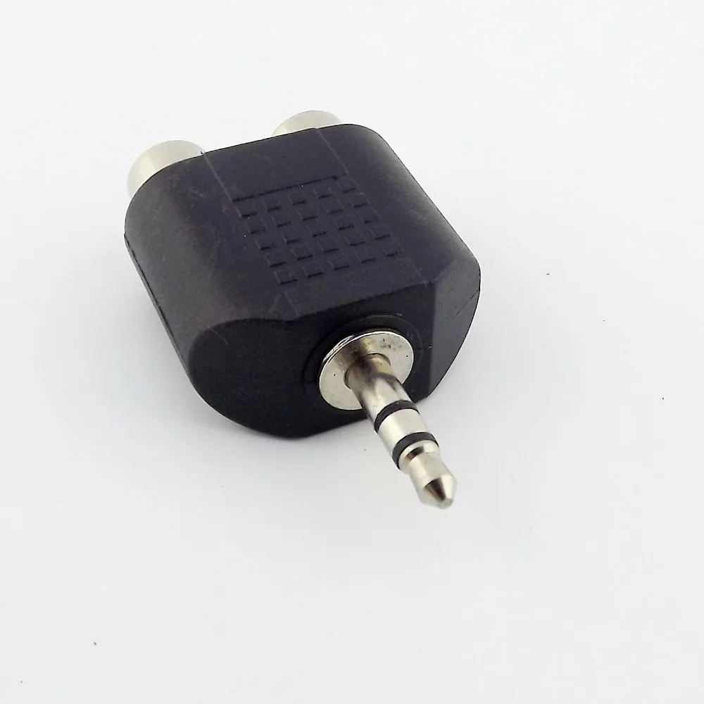 5 шт. 3 мм стерео штекер 2 Двойной RCA Женский Y сплиттер аудио адаптер разъем никель |