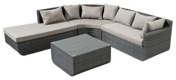 

All Weather Outdoor Wicker Furniture Patio 4-Piece Sectional Sofa Set